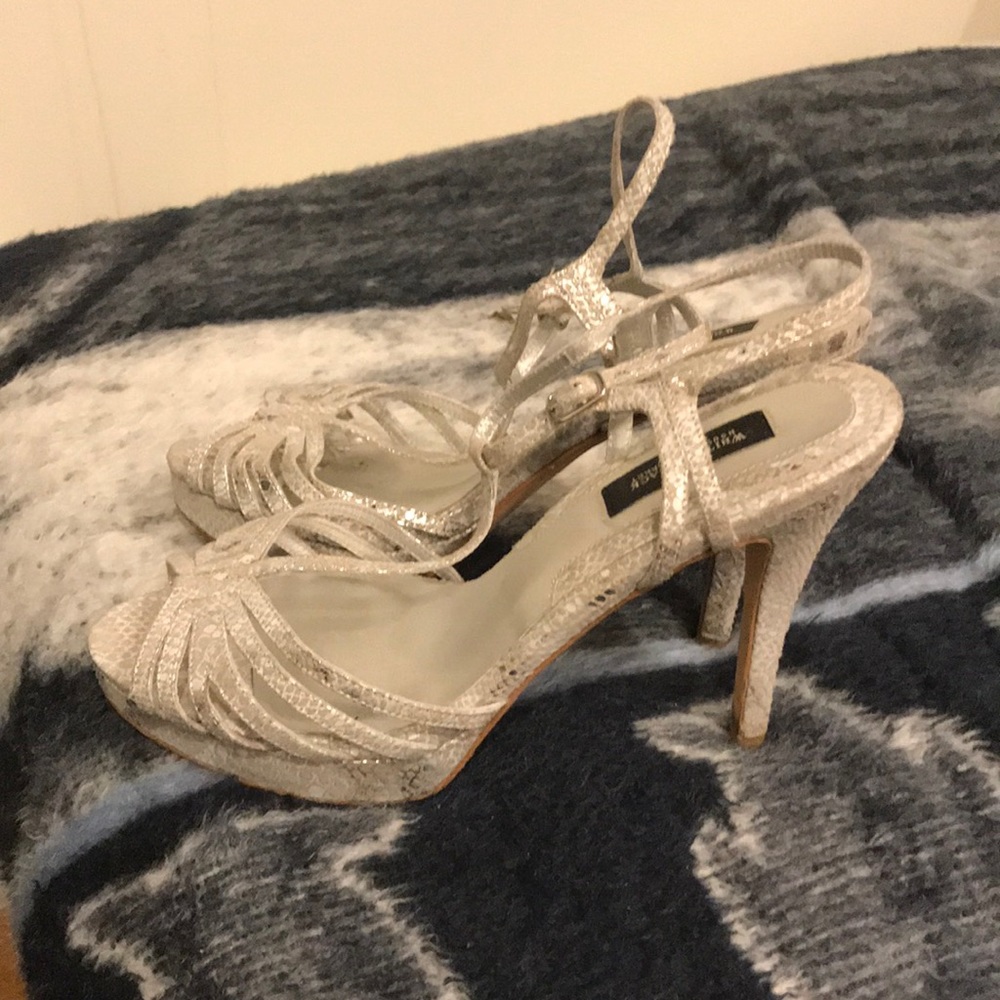 White House black market silver heels